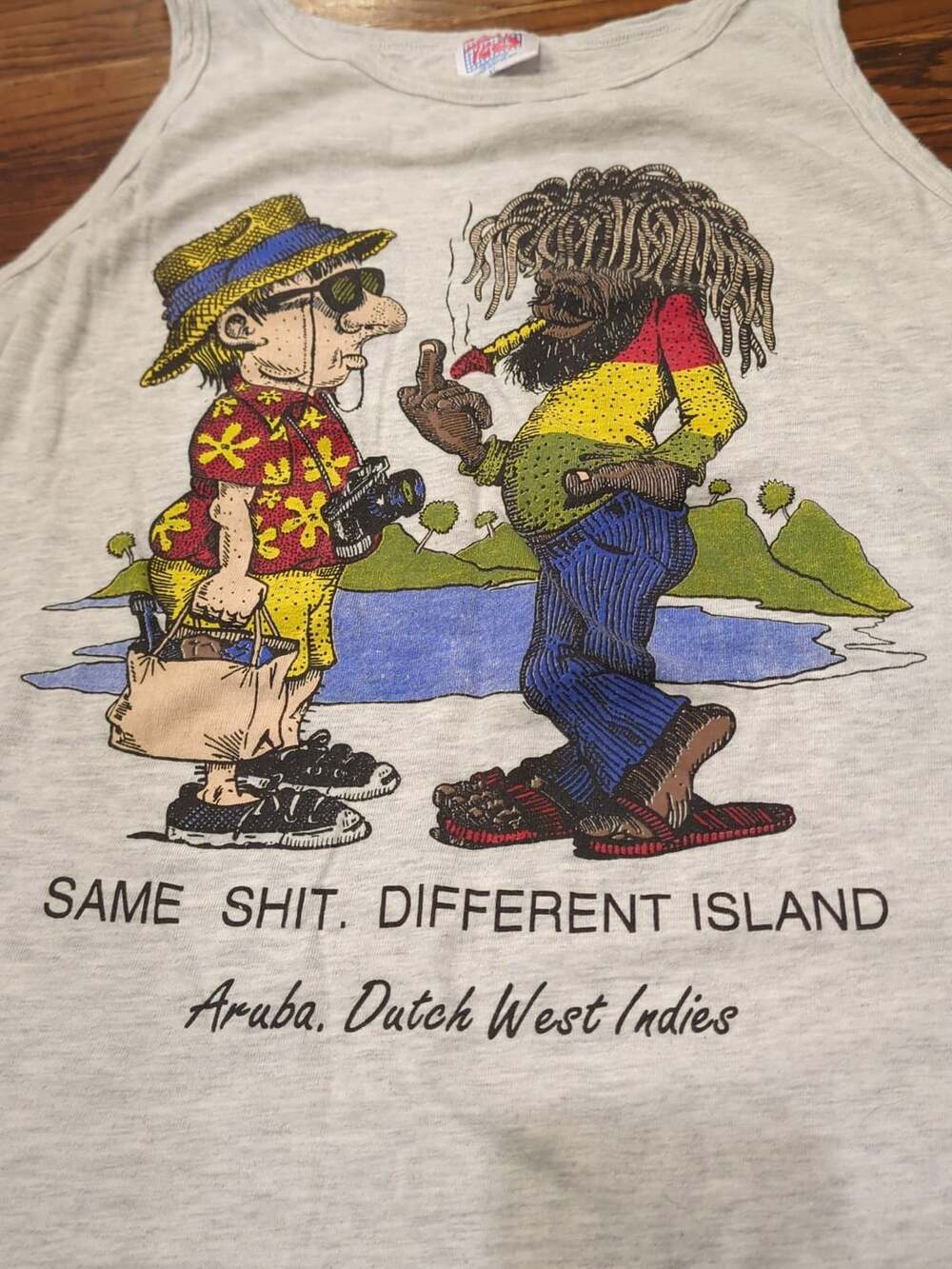 Magic Tees Aruba Tank Top Size XL Same Sht Different Island